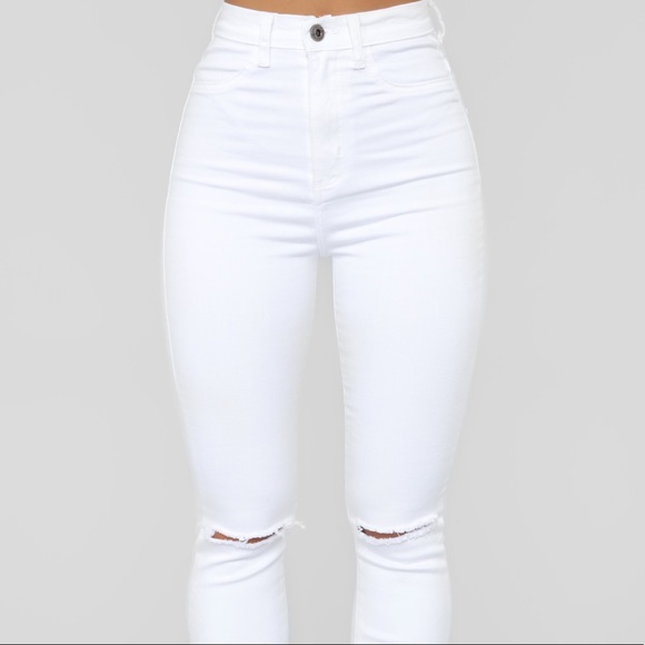 White Flare Jeans - Picture 2 of 8